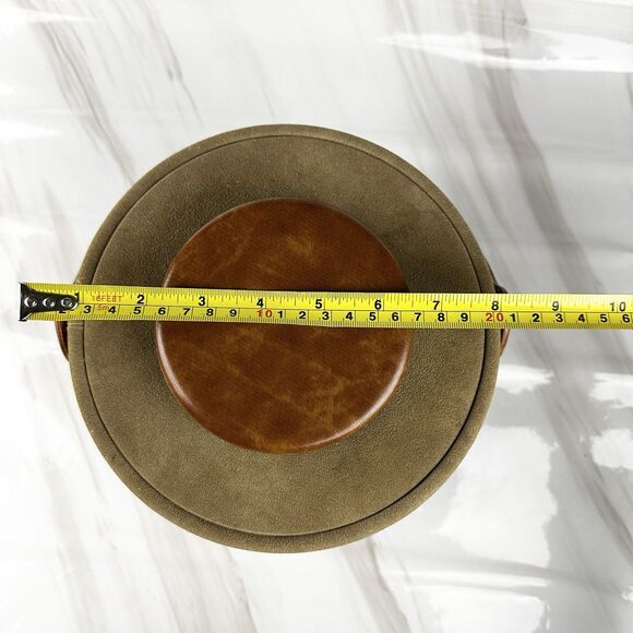 Vintage MCM Elmar Mfg Ice Bucket Brown Faux Suede & Vinyl - Picture 13 of 13